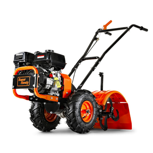 SuperHandy Rear Tine Tiller Pro - 7HP, 16" Width, 12" Depth - Ultimate Soil Prep Tool - GUO116-FBA