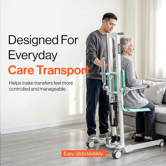 SuperHandy Transfer Floor Lift for Elderly, 500 lb Capacity Sit-to-Stand &amp; Floor-to-Chair Lift - GUT201-FBA
