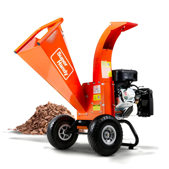 Super Handy GUO035 7HP Compact Design 3 Inch Max Capacity Wood Chipper Shredder Mulcher New