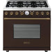 Superiore Deco 36-Inch Dual Fuel Freestanding Range in Black Matte with Chrome Trim - RD361SCN_C_