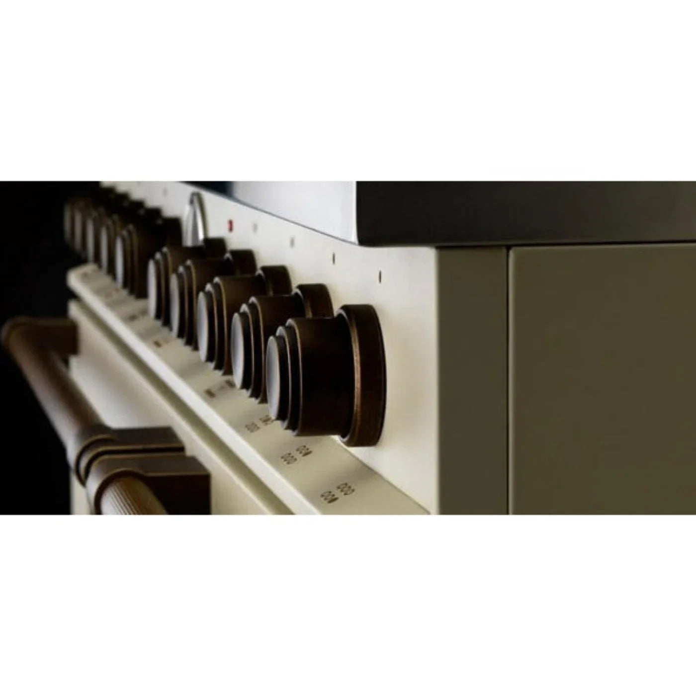 Superiore Deco 36-Inch Gas Freestanding Range in Black and Cream Matte with Bronze Trim - RD361GCNCB_