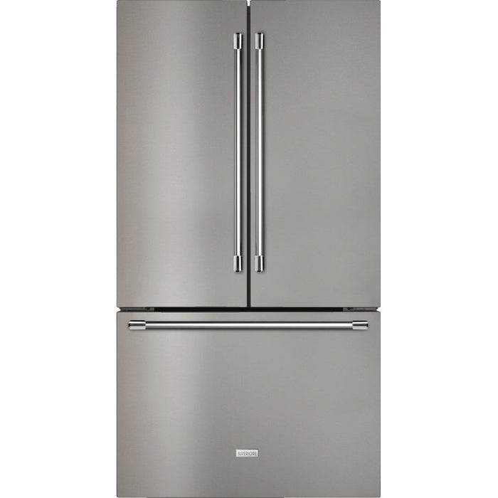 Superiore La Cucina 36-Inch French Door Refrigerator, with Water Dispenser & Ice Maker, in Stainless steel - F_36FFS_