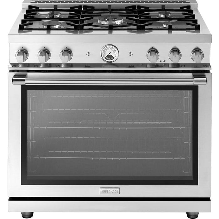 Superiore La Cucina 36-Inch Gas Freestanding Range in Stainless Steel - RL361GPS_S_