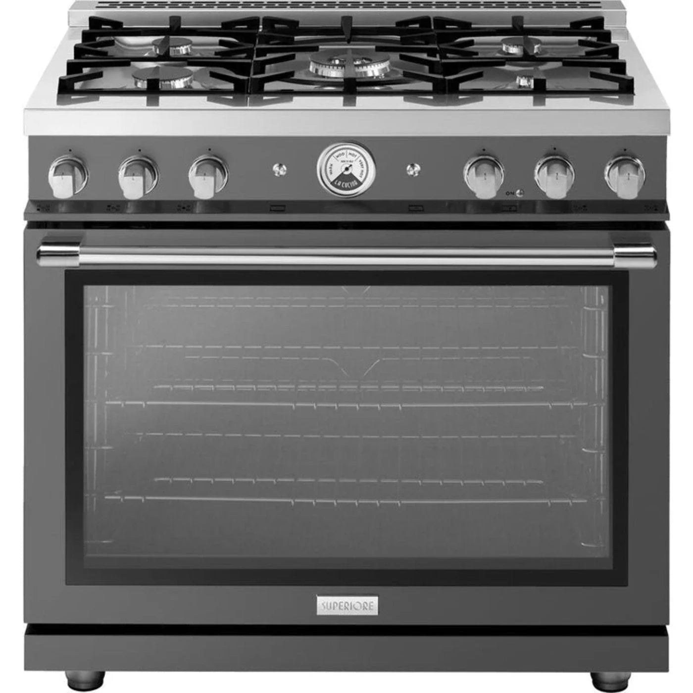 Superiore La Cucina 36-Inch Gas Freestanding Range in Pearl London Grey - RL361GPL_S_