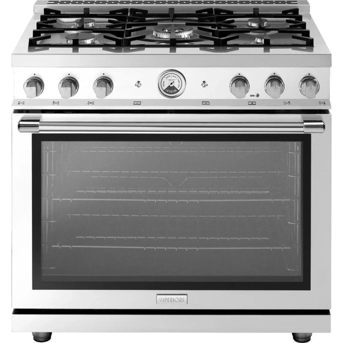 Superiore La Cucina 36-Inch Gas Freestanding Range in Pearl White - RL361GPW_S