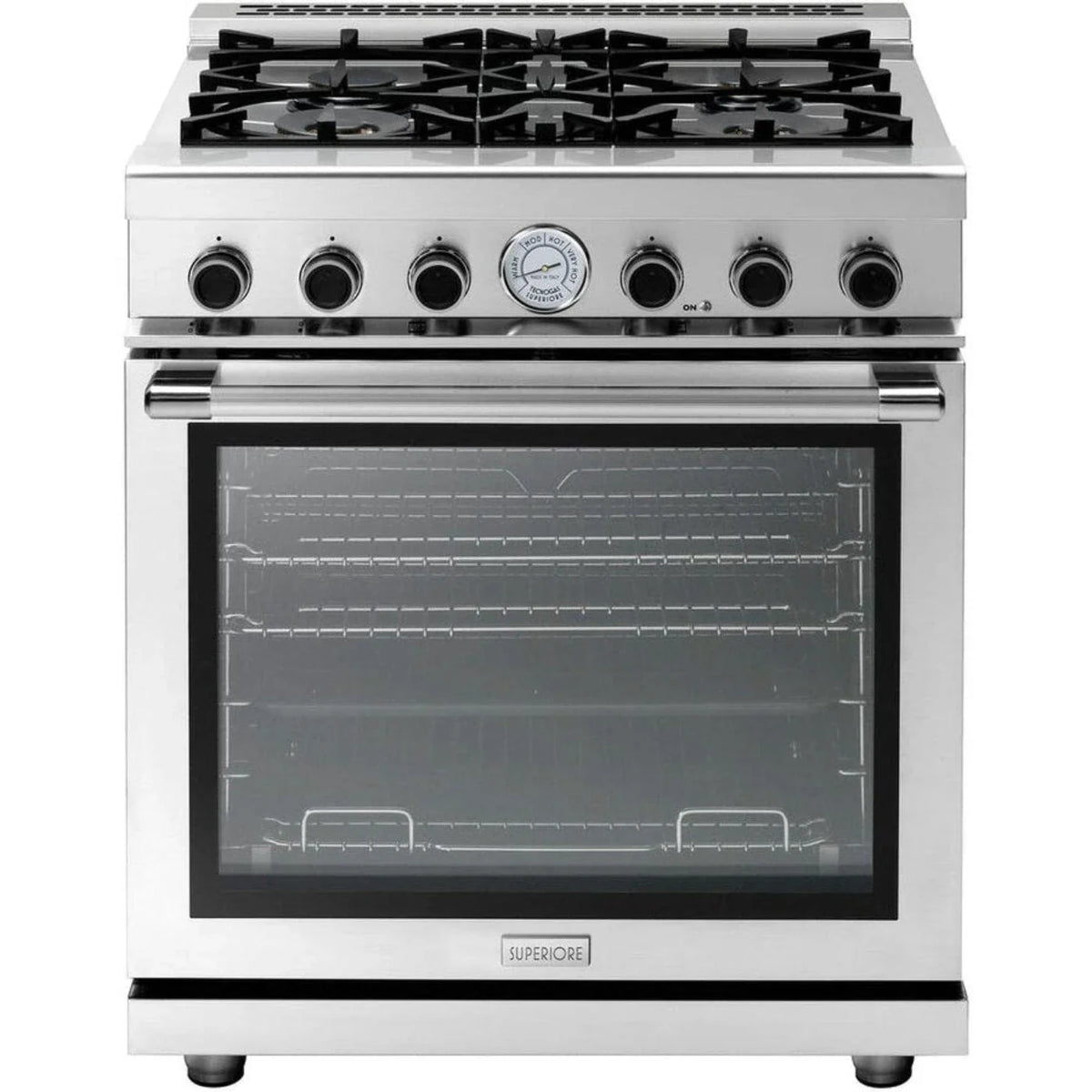 Superiore Next 30-Inch Gas Freestanding Range in Stainless Steel - RN301GPS_S_