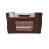 Mayakoba Avon I Reception Desk with Glass Display - JAT-NRTBL-964-KIT