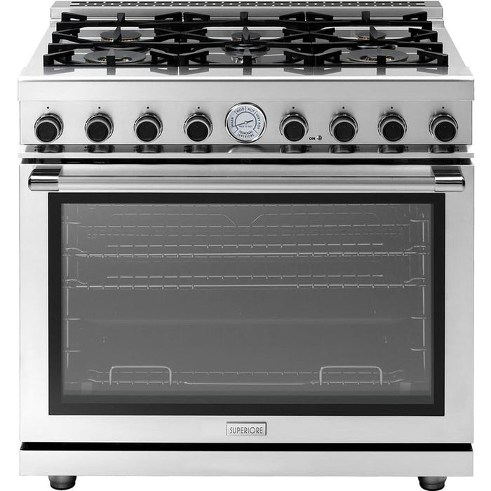 Superiore Next 36-Inch Gas Freestanding Range in Stainless Steel - RN361GPS_S_