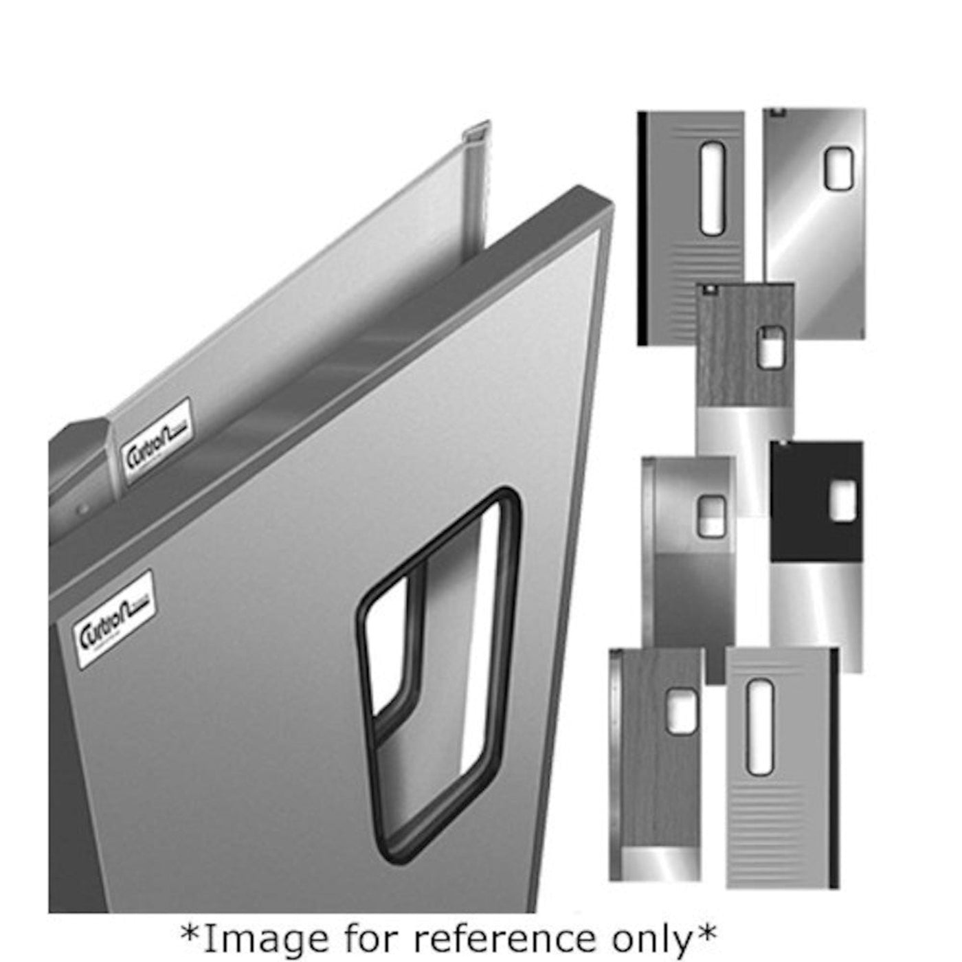 Curtron SPD-20-AL-DBL-8484 84" x 84" Service-Pro Series 20 Swinging Door - CUSPD20ALDBL8484
