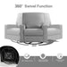 Large Swivel Rocking Recliner, Nursery Swivel Glider Fabric Manual Recliner Chair, Max 360° Swivel 30° Rocking, 35.4" Width