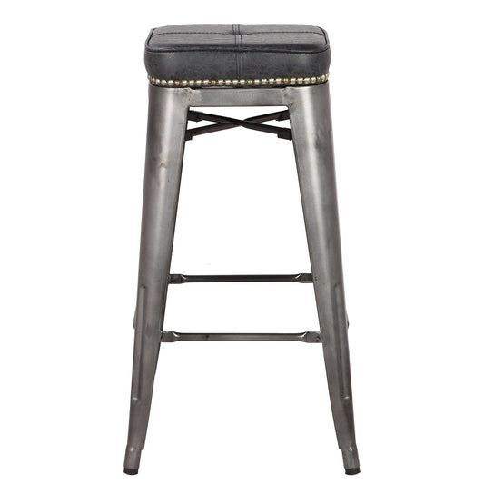 New Pacific Direct Metropolis PU Metal Counter Stool, (Set of 4)  - 9300028-240