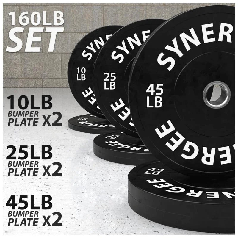 Synergee Bumper Plate Sets- SOLIDRUBBER-160LB