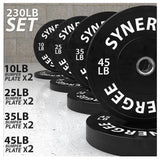 Synergee Bumper Plate Sets- SOLIDRUBBER-160LB