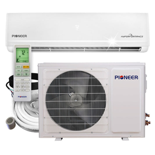 Pioneer Hyperformance 18K BTU Ductless Mini Split Hyper Heat Pump Complete System, Energy Star - WYF018GHFI25RH