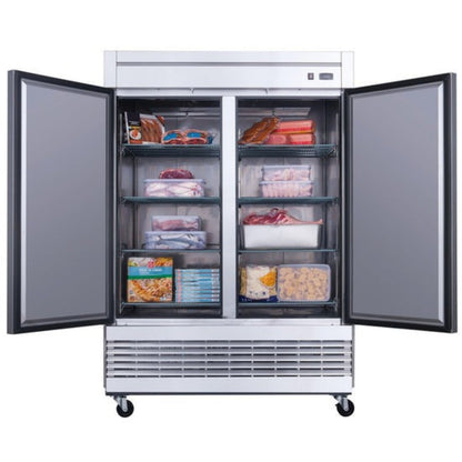 Chef AAA Commercial 55" 2 Solid Door Reach-In Freezer 40.74cu.Ft. - T55AF