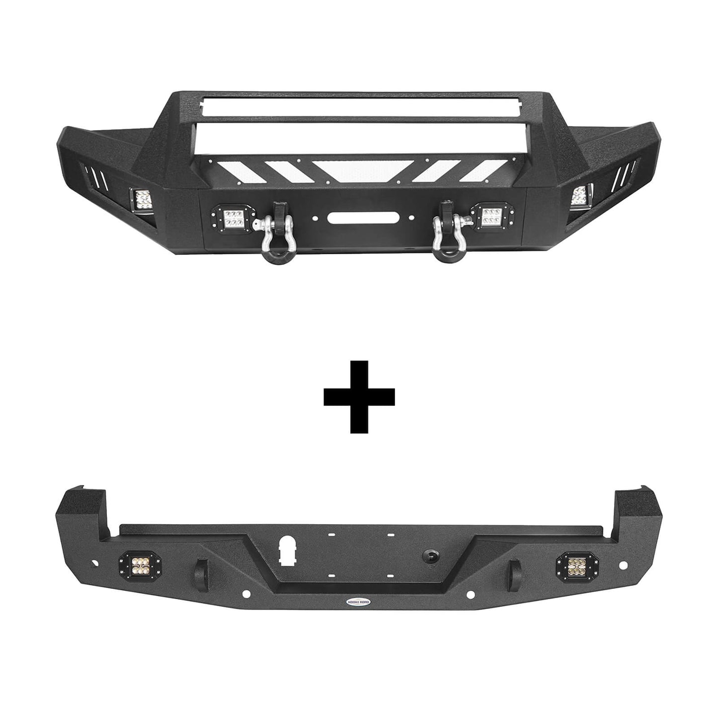 Hooke Road Front & Rear Bumpers Combo(16-23 Toyota Tacoma 3rd Gen)  - HE.4201A+HE.4201B+HE.4200-1