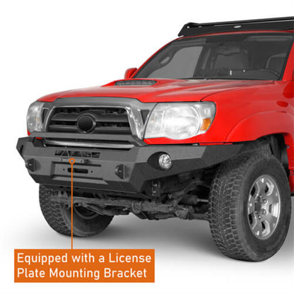 2005-2011 Toyota Tacoma Front Bumper w/Skid Plate - Hooke Road - HE.4031-S