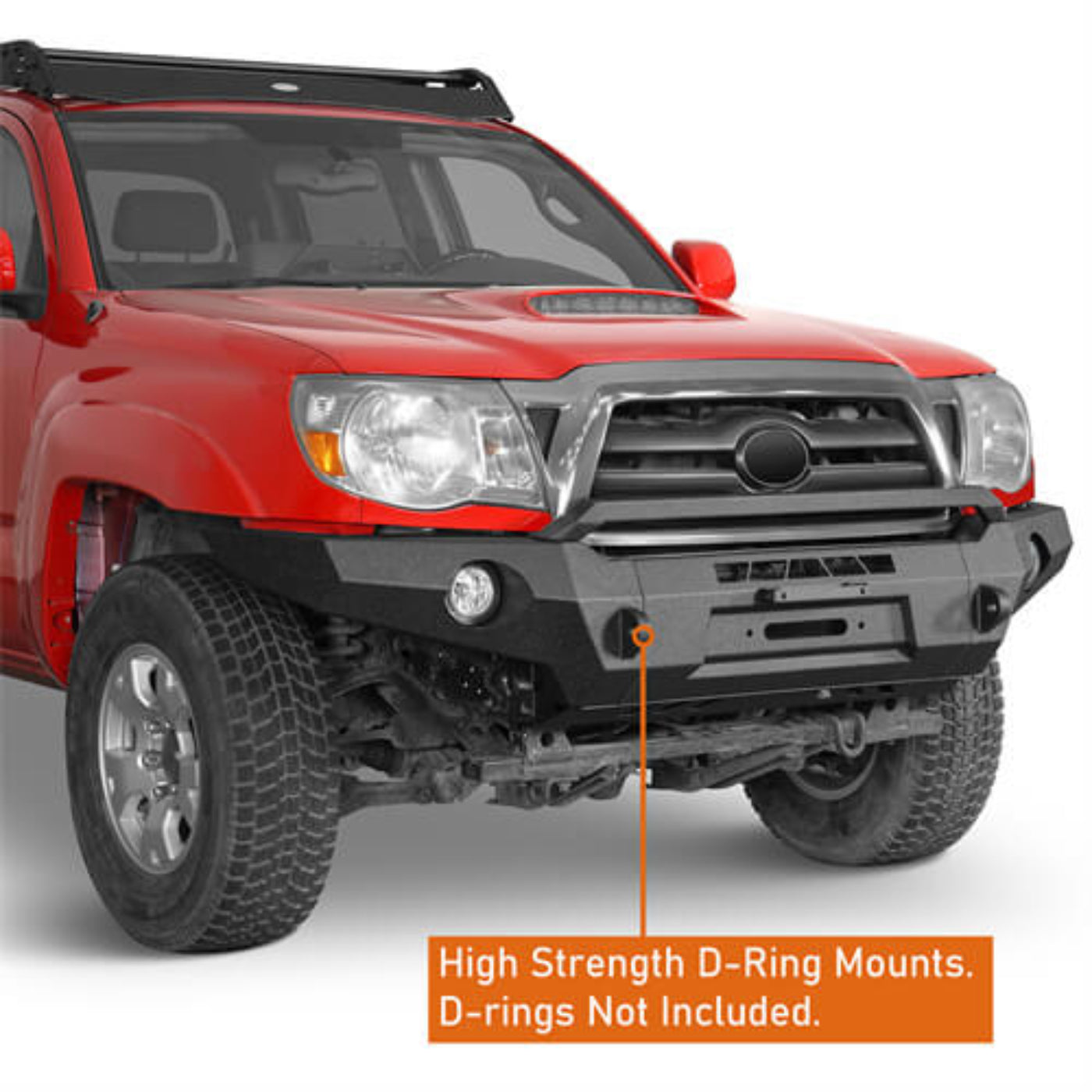 2005-2011 Toyota Tacoma Front Bumper w/Skid Plate - Hooke Road - HE.4031-S