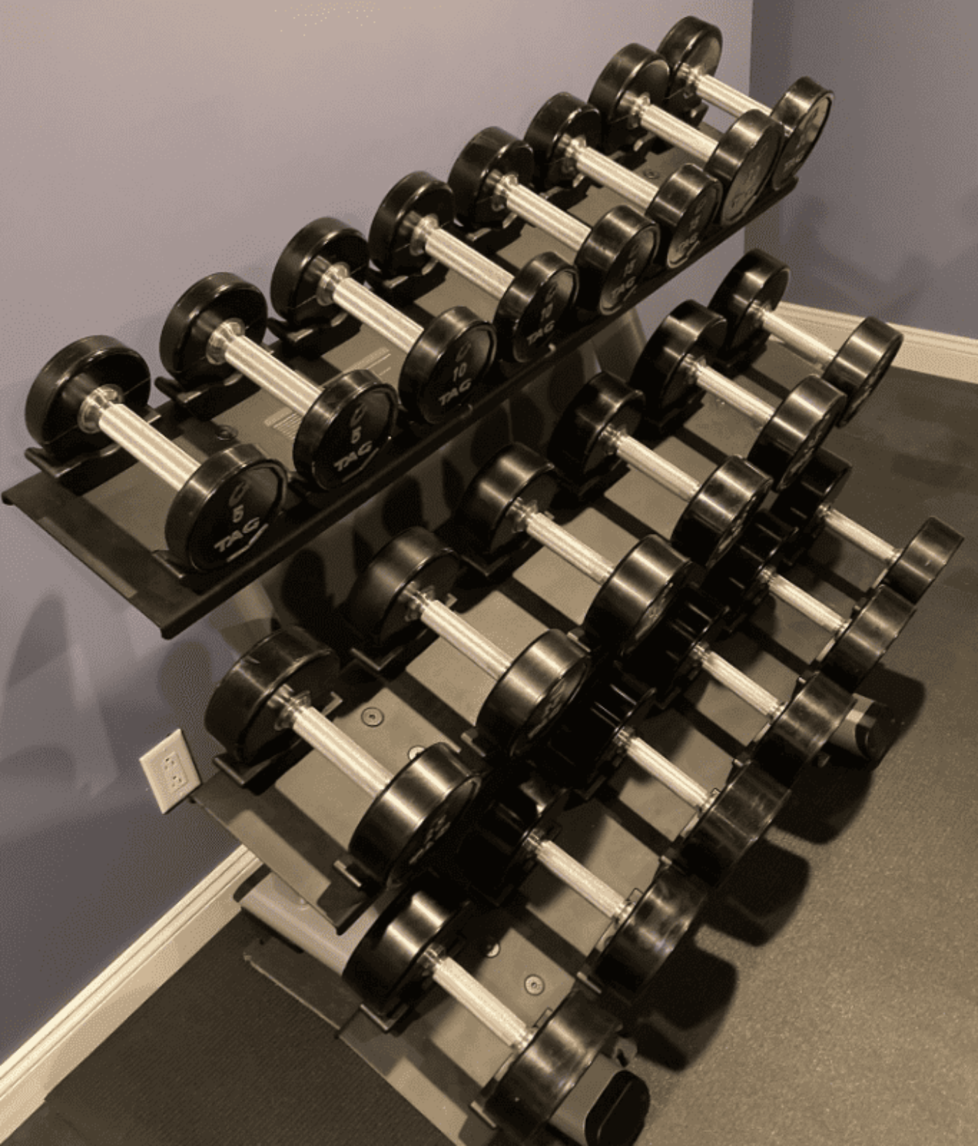 TAG Fitness 5lb – 50lb Urethane Dumbbells - 1770024682255_132
