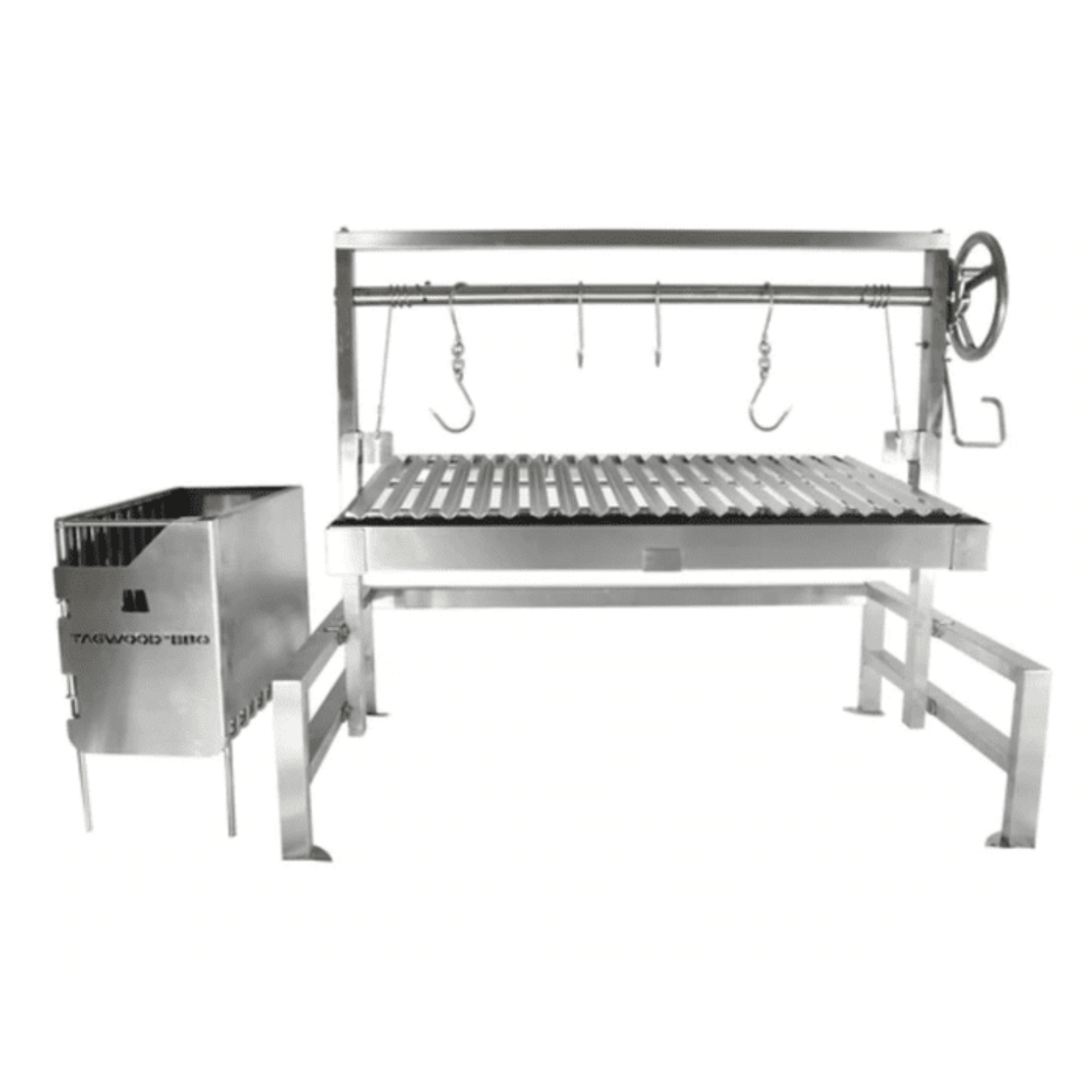 Tagwood BBQ09SS Built-In Insert Santa Maria Argentine Grill + 60 Firebricks Bundle - BBQ09-1