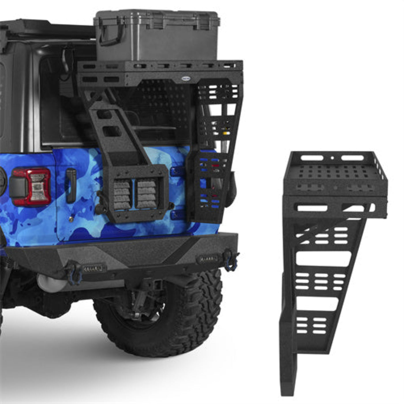 Tailgate Cargo Rack for 18-25 Jeep Wrangler JL - Hooke Road - HE.3098-S