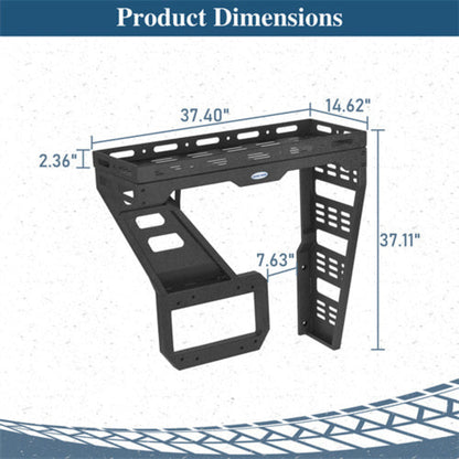 Tailgate Cargo Rack for 18-25 Jeep Wrangler JL - Hooke Road - HE.3098-S