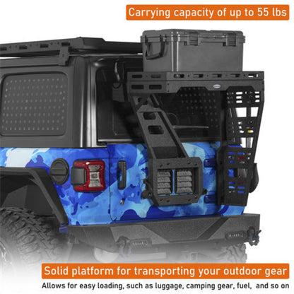 Tailgate Cargo Rack for 18-25 Jeep Wrangler JL - Hooke Road - HE.3098-S