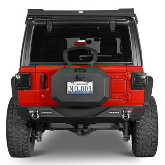 Tailgate Spare Tire Carrier Storage Lock Box For 2018-2025 Jeep Wrangler JL - Hooke Road - HE.3052-S