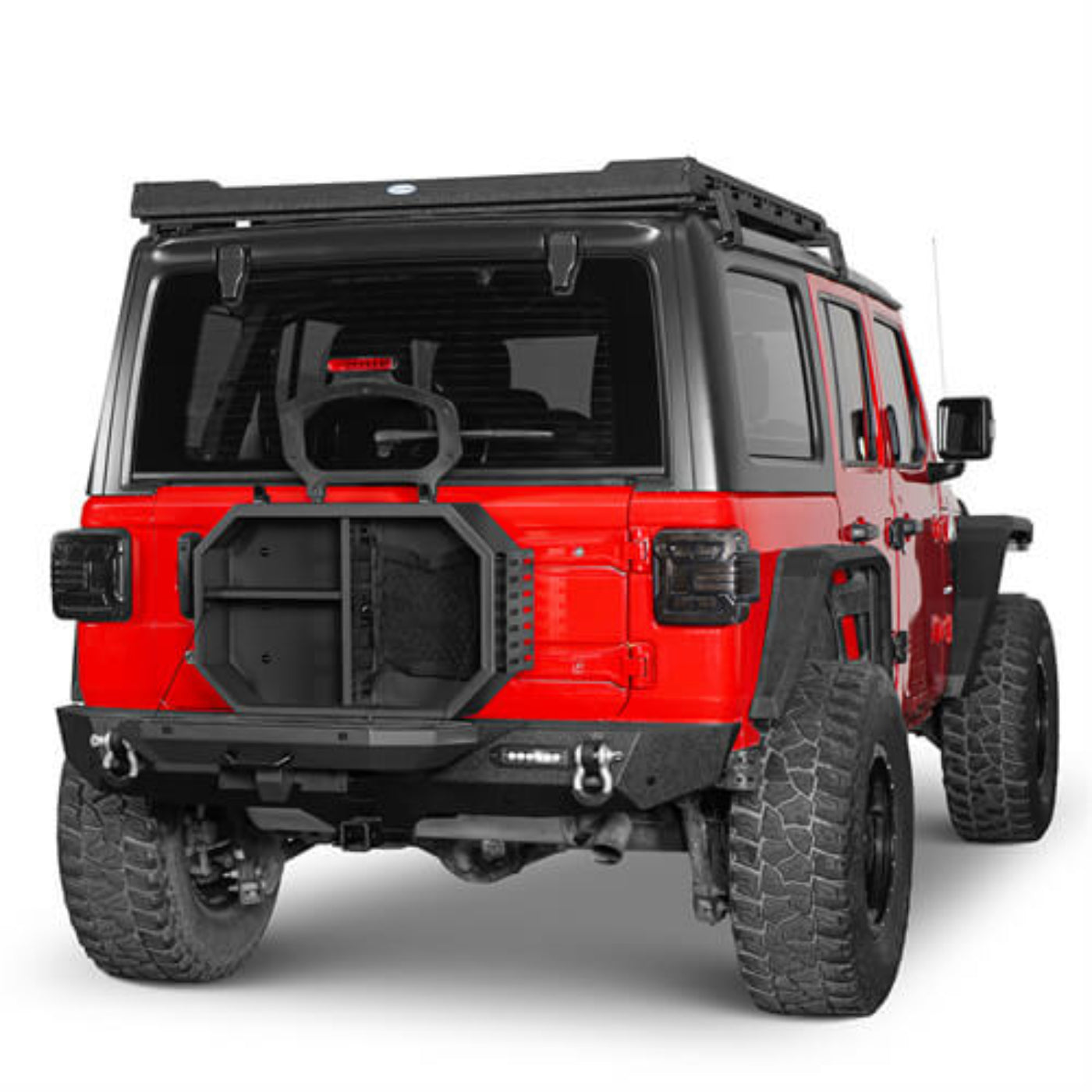 Tailgate Spare Tire Carrier Storage Lock Box For 2018-2025 Jeep Wrangler JL - Hooke Road - HE.3052-S
