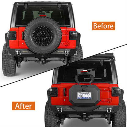 Tailgate Spare Tire Carrier Storage Lock Box For 2018-2025 Jeep Wrangler JL - Hooke Road - HE.3052-S