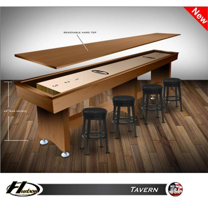 Hudson Tavern Shuffleboard Table 9'-22' Removable Hard Top - HUD