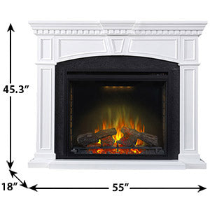 Napoleon Fireplaces Taylor Electric Fireplace Mantel Package in White, Napoleon, 55", NEFP33-0214W