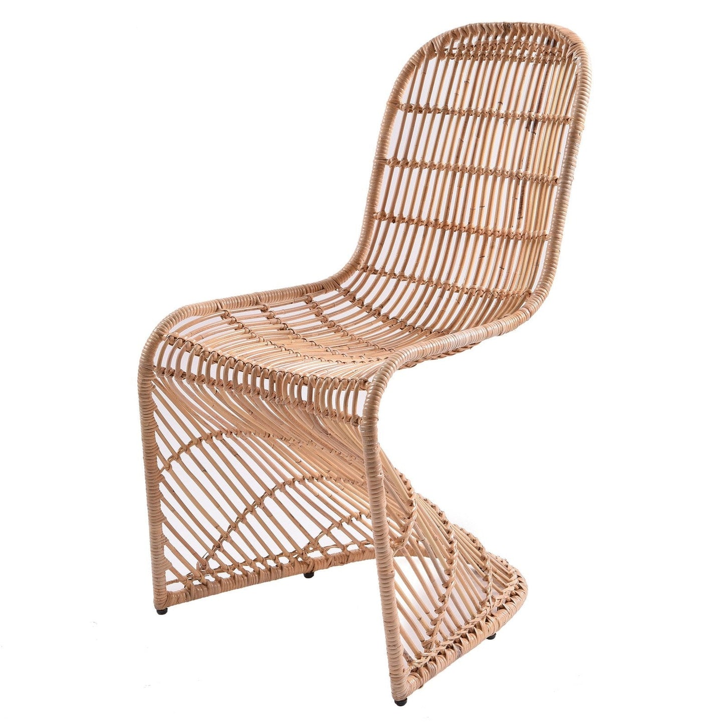 New Pacific Direct Groovy Rattan Chair, (Set of 2) -  6600010