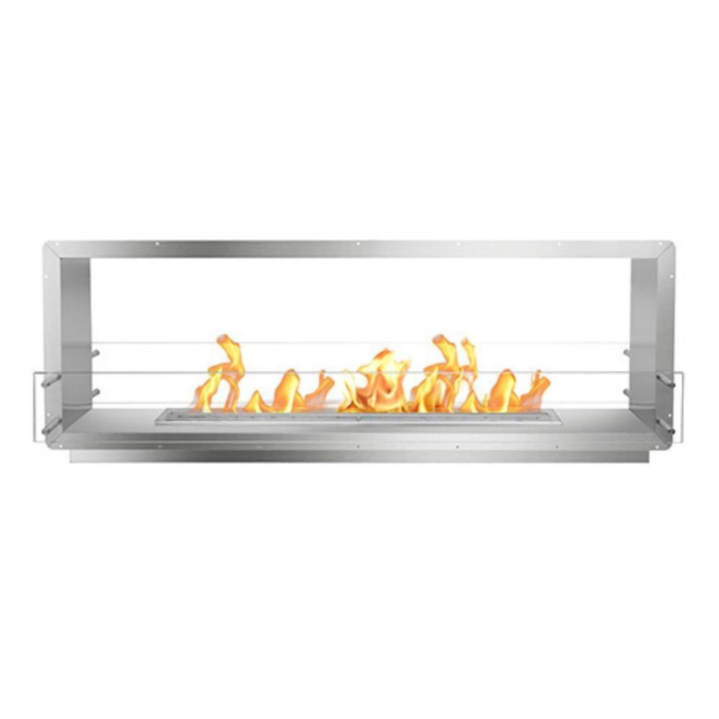 The Bio Flame 72-Inch Smart Firebox DS -See-Through Ethanol Fireplace