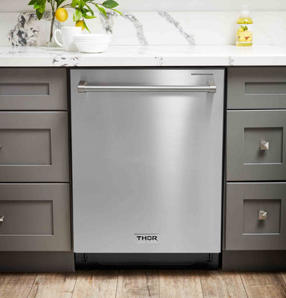 Thor Kitchen 3-Piece Appliance Package - 36-Inch Propane Gas Range, Dishwasher & Refrigerator in Stainless Steel - APR3-LRG36-LP