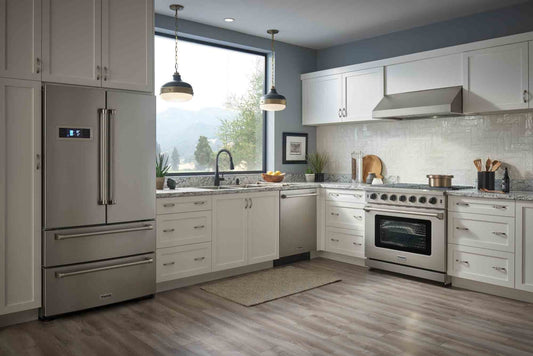 Thor Kitchen 3-Piece Appliance Package - 36-Inch Propane Gas Range, Dishwasher & Refrigerator in Stainless Steel - APR3-LRG36-LP