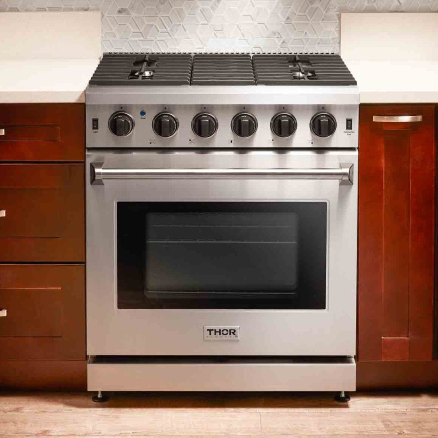 Thor Kitchen 30-Inch Propane Gas Range with 5 Burners, 4.55 cu. ft Oven in Stainless Steel  - LRG3001ULP