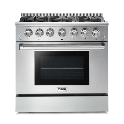 Thor Kitchen 36-Inch 5.2 Cu. Ft. Professional Propane Gas Range with in Stainless Steel  - HRG3618ULP