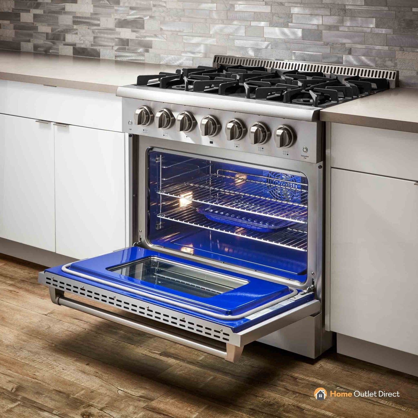 Thor Kitchen 36-Inch 5.2 Cu. Ft. Professional Propane Gas Range with in Stainless Steel  - HRG3618ULP