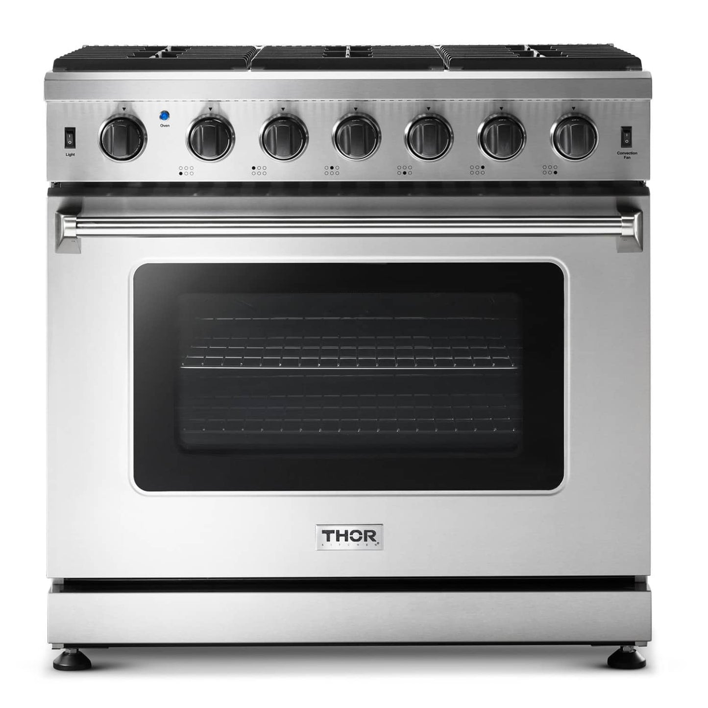 Thor Kitchen 36-Inch Propane Gas Range with 6.0 Cu. Ft. Oven in Stainless Steel - LRG3601ULP