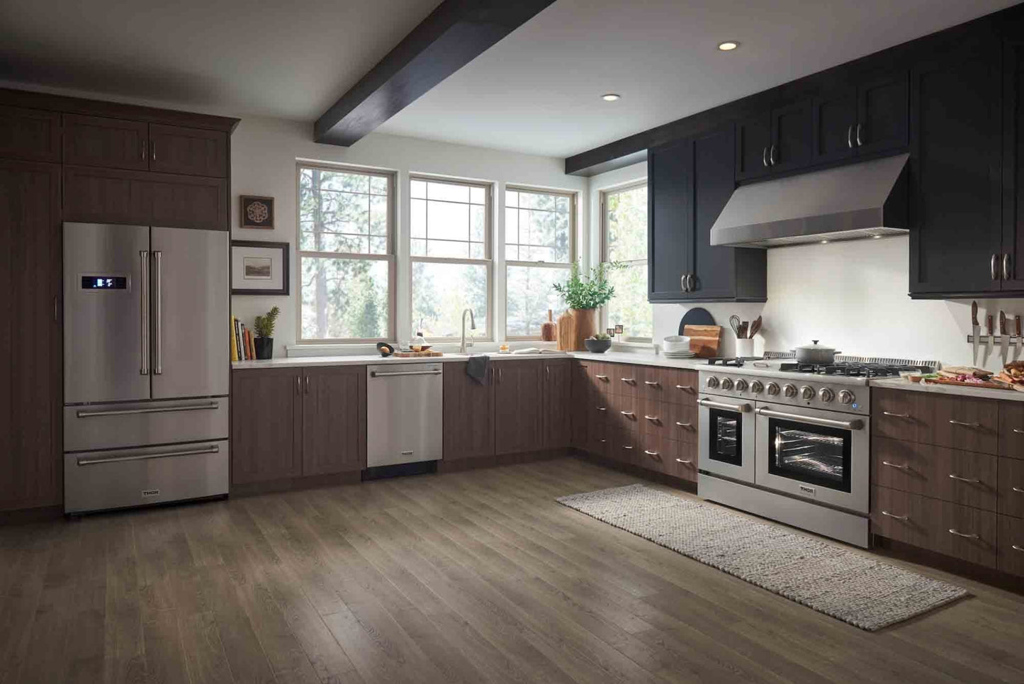 Thor Kitchen 48-Inch Dual Fuel Range with Propane Gas Cooktop and 6.7 cu. ft. Electric Oven in Stainless Steel  - HRD4803ULP