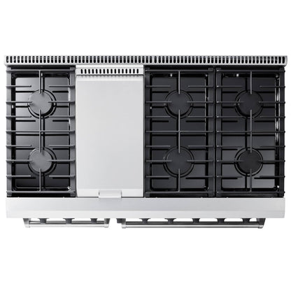 Thor Kitchen 48-Inch 6.8 Cu. Ft. Double Oven Propane Gas Range with in Stainless Steel  - LRG4807ULP