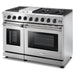 Thor Kitchen 48-Inch 6.8 cu. ft. Double Oven Gas Range in Stainless Steel LRG4807U