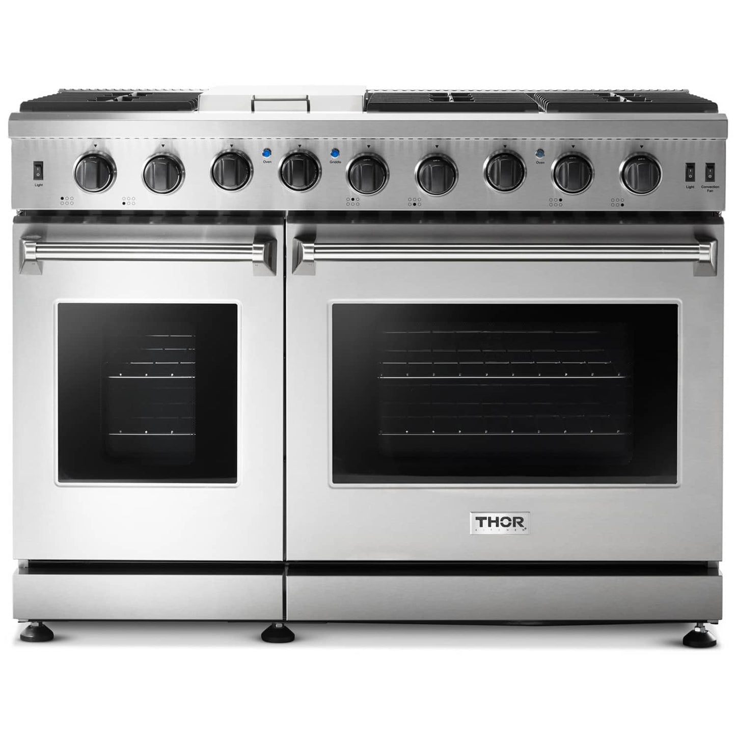 Thor Kitchen 48-Inch 6.8 Cu. Ft. Double Oven Propane Gas Range with in Stainless Steel  - LRG4807ULP