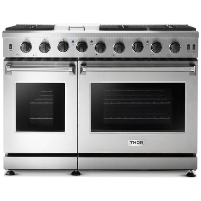 Thor Kitchen 48-Inch 6.8 Cu. Ft. Double Oven Propane Gas Range with in Stainless Steel  - LRG4807ULP