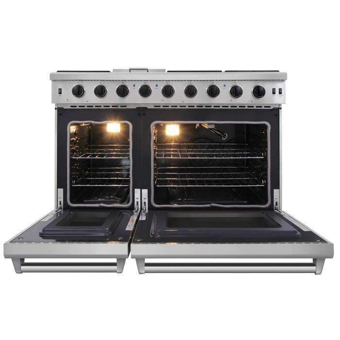 Thor Kitchen 48-Inch 6.8 cu. ft. Double Oven Gas Range in Stainless Steel LRG4807U