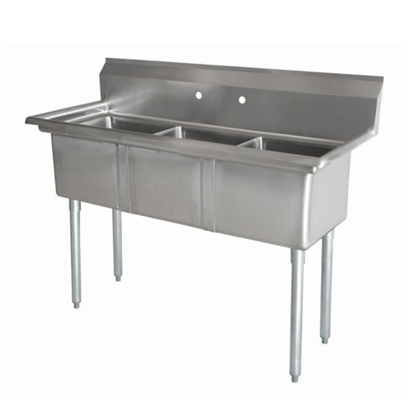 Omcan Three Tub Sink 10X14X10  with Center Drain - 43758