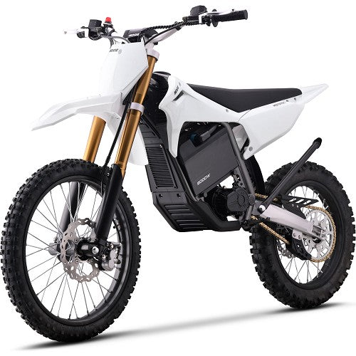 MotoTec 72v 8000w Pro Electric Dirt Bike 19/16 Lithium White