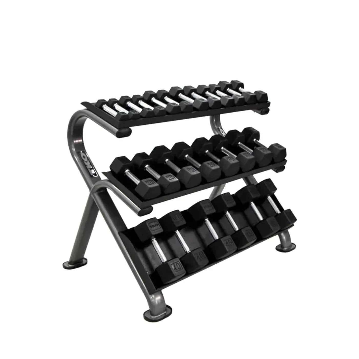 TKO 3 Tier Commercial Dumbbell Rack 890HDR