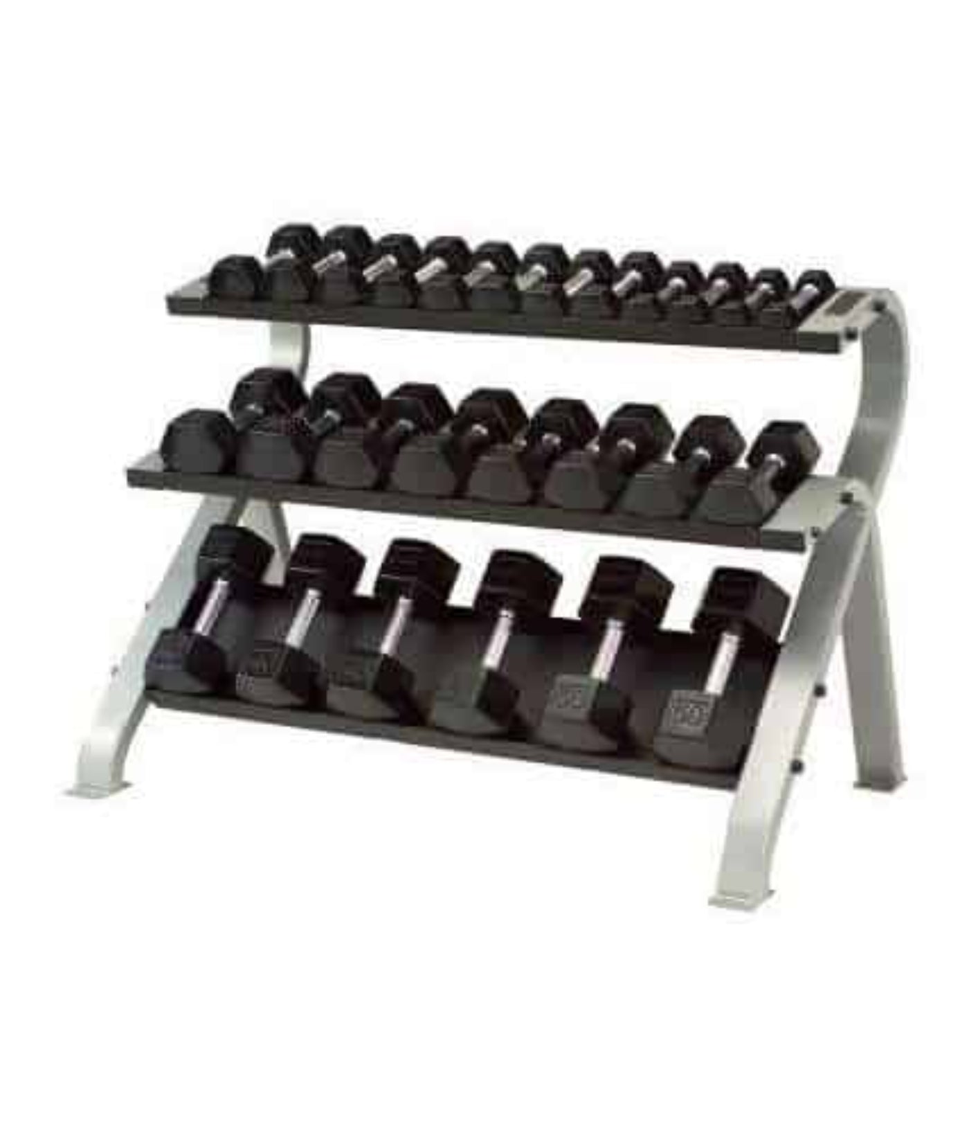 TAG Fitness Rubber Hex Dumbbell set 5lb-75lb - 1770024675215_979